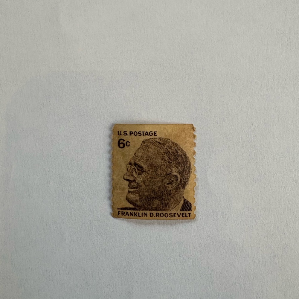 Franklin D. Roosevelt Tan Postage Stamp